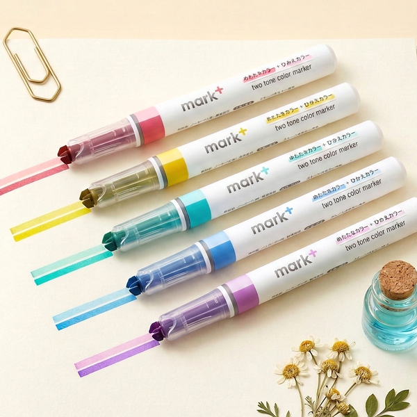 KOKUYO Mark+ Two Tone Highlighters