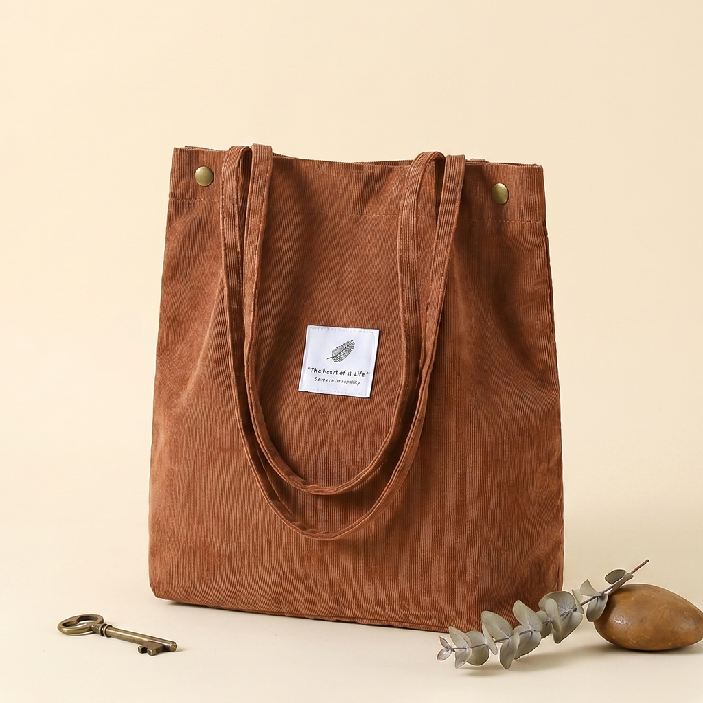 Soft Corduroy Everyday Tote (6 Colors)
