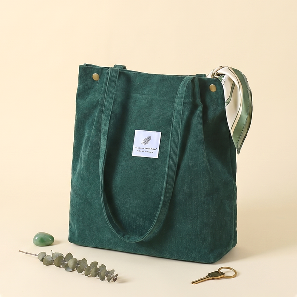 Soft Corduroy Everyday Tote (6 Colors)