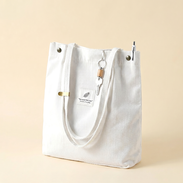 Soft Corduroy Everyday Tote (6 Colors)