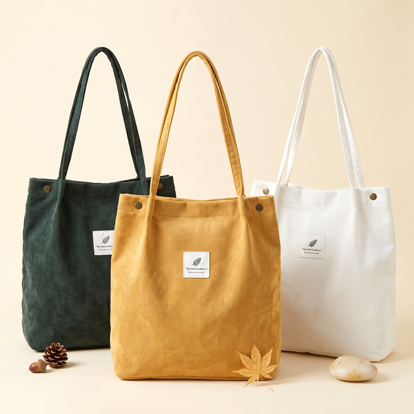 Soft Corduroy Everyday Tote (6 Colors)