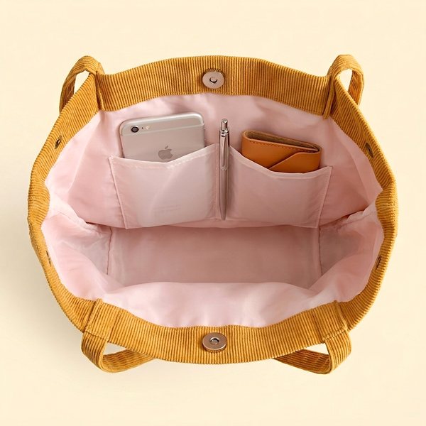 Soft Corduroy Everyday Tote (6 Colors)