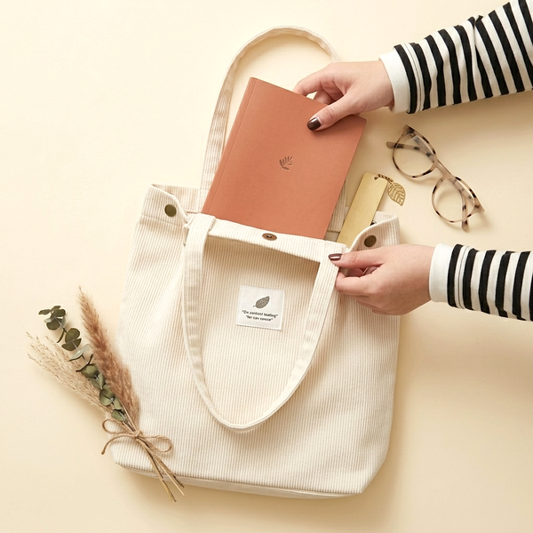 Soft Corduroy Everyday Tote (6 Colors)