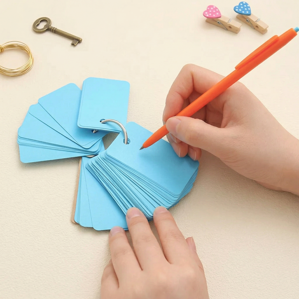 Colorful Key Ring Flashcards (7 Colors)