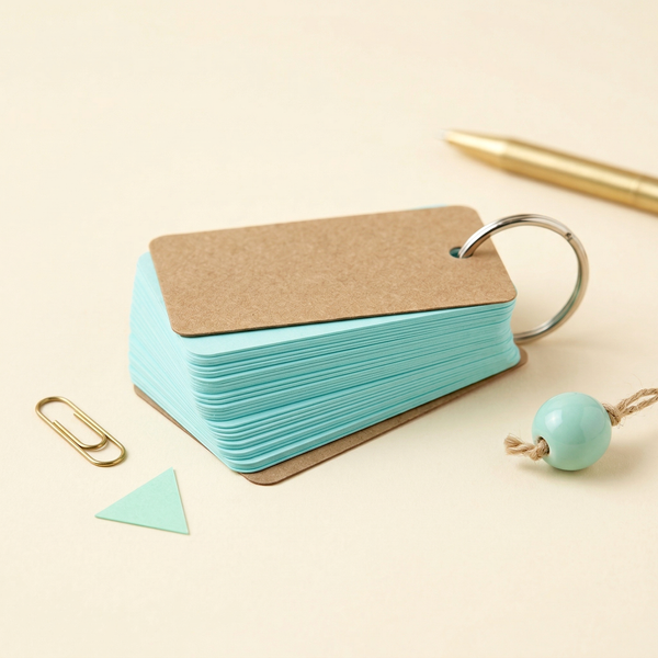 Colorful Key Ring Flashcards (7 Colors)