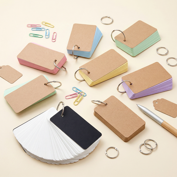 Colorful Key Ring Flashcards (7 Colors)
