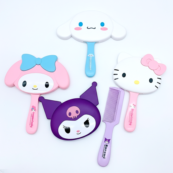 Sanrio Mirror + Comb Vanity Set - Kuromi