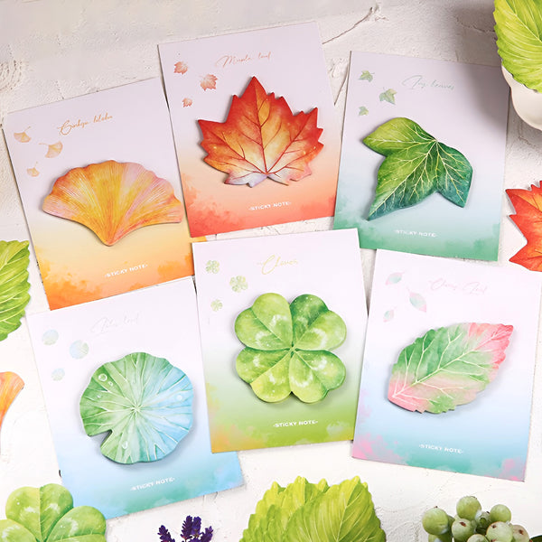 Botanical Leaf Sticky Notes