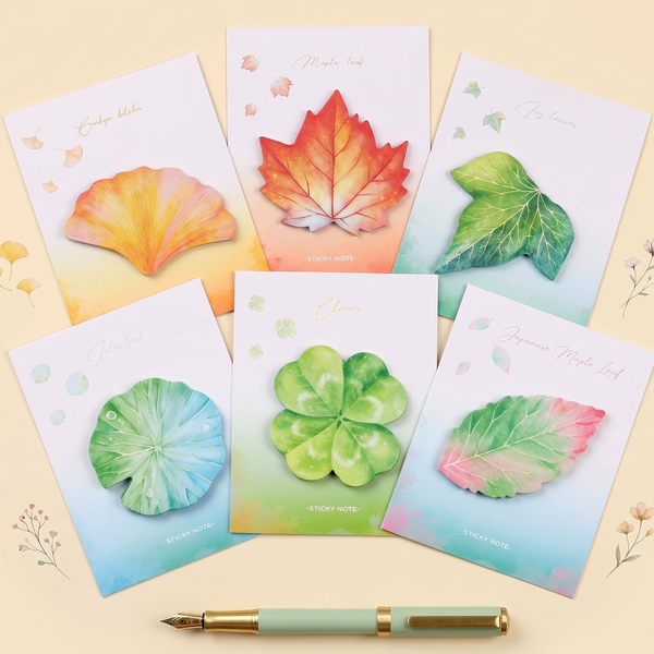 Botanical Leaf Sticky Notes