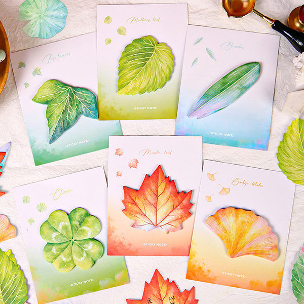 Botanical Leaf Sticky Notes