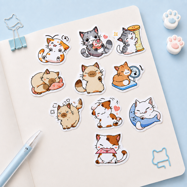 Little Chibi Cat Stickers
