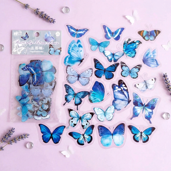 MO•CARD Original Deco Stickers - Blue Butterflies