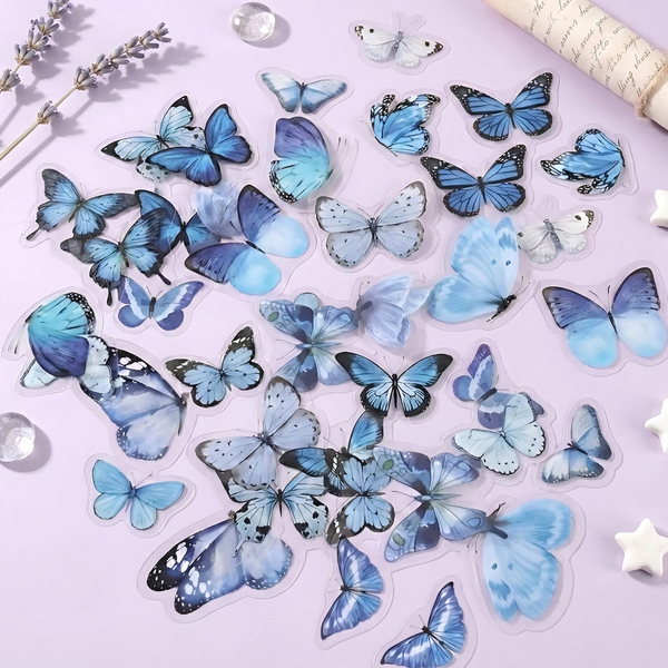 MO•CARD Original Deco Stickers - Blue Butterflies