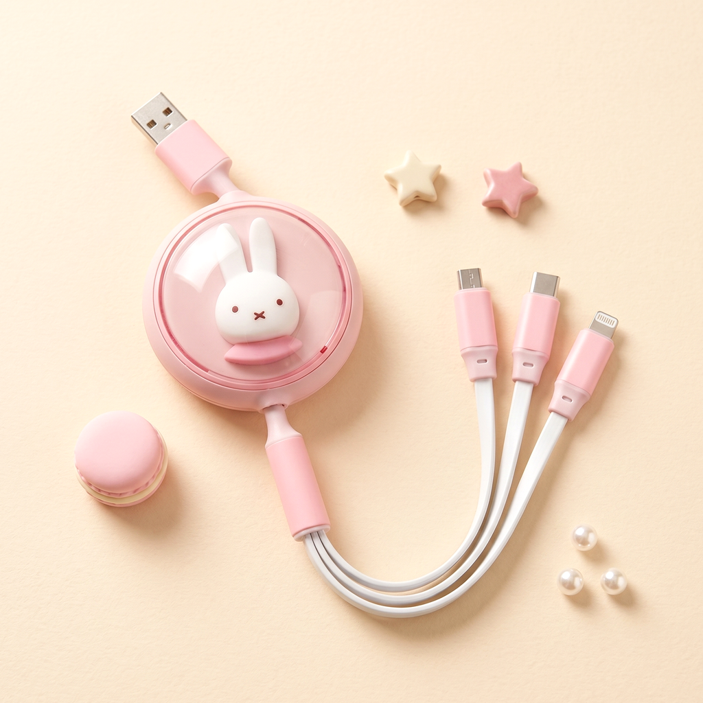 Miffy 3-in-1 Fast Charging Cable – Cute Multi-Device Charger