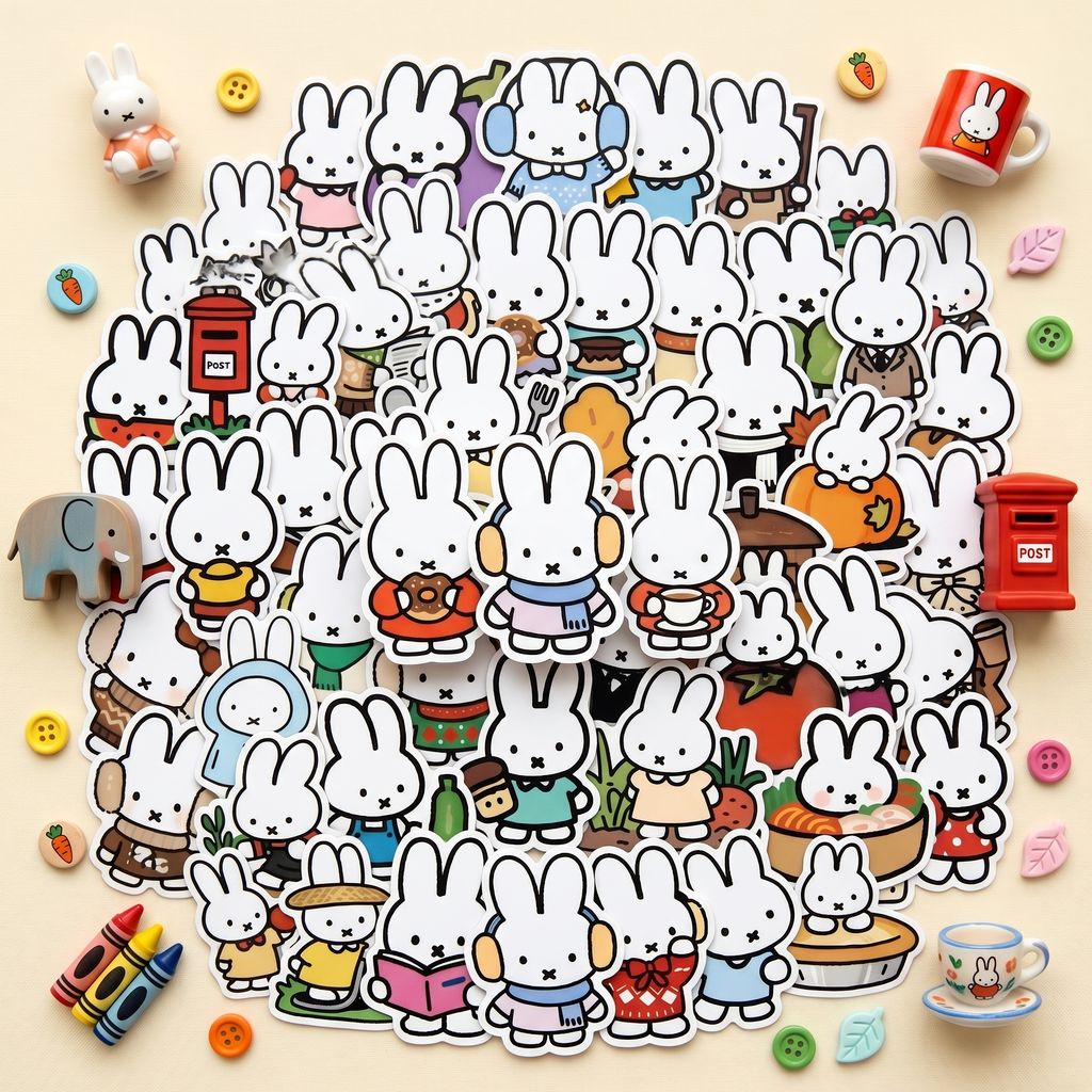 Miffy Bunny Stickers - Set of 60