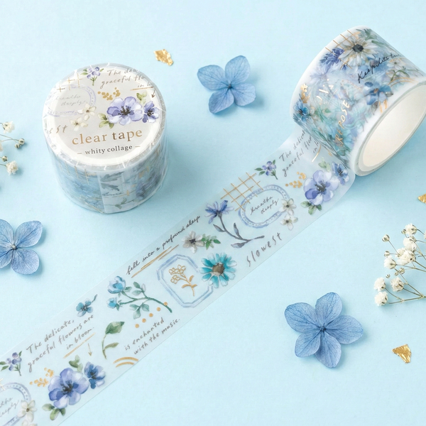 Mind Wave Clear Masking Tape - Whity Collage