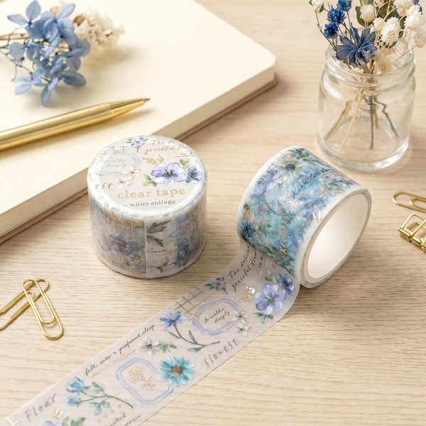 Mind Wave Clear Masking Tape - Whity Collage