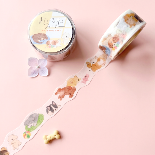 Mind Wave Die-Cut Masking Tape - Naptime Animal Family Series