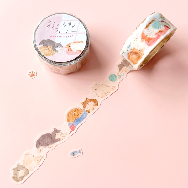Mind Wave Die-Cut Masking Tape - Naptime Animal Family Series