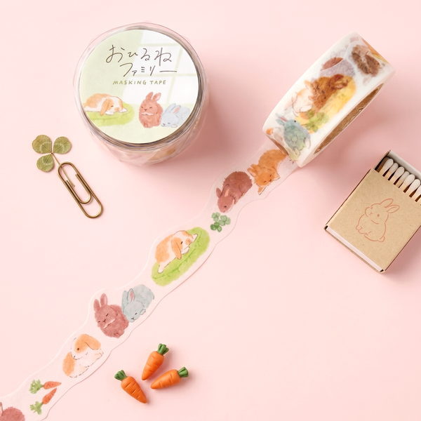 Mind Wave Die-Cut Masking Tape - Naptime Animal Family Series