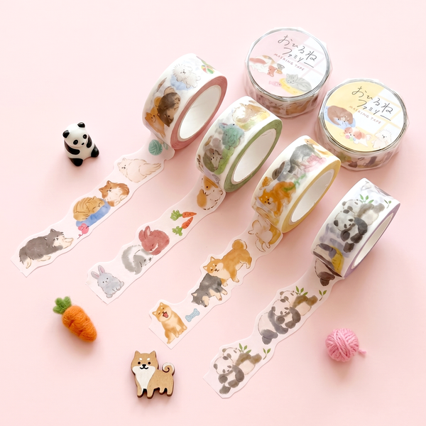 Mind Wave Die-Cut Masking Tape - Naptime Animal Family Series