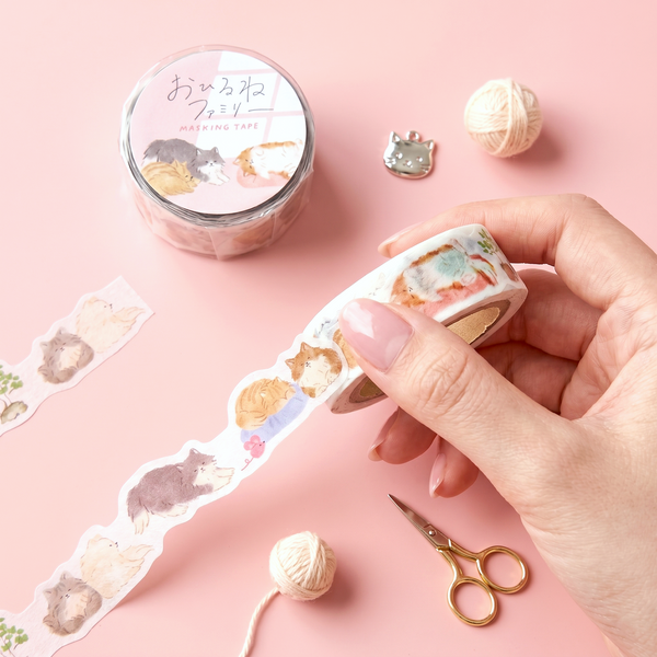 Mind Wave Die-Cut Masking Tape - Naptime Animal Family Series