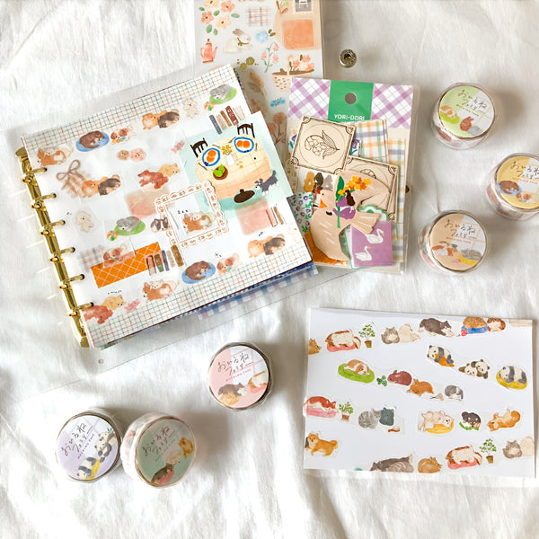 Mind Wave Die-Cut Masking Tape - Naptime Animal Family Series