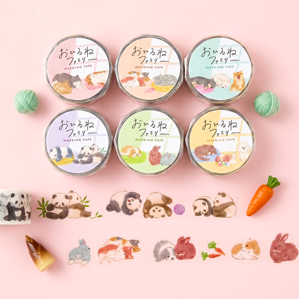 Mind Wave Die-Cut Masking Tape - Naptime Animal Family Series