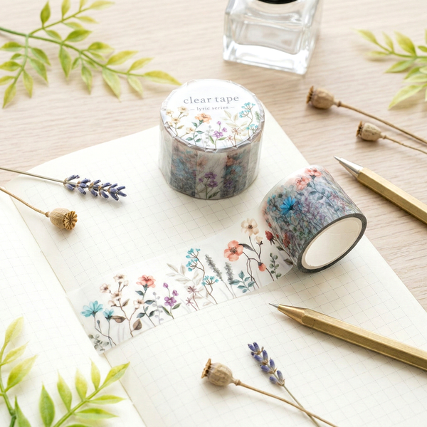 Mind Wave Lyric Series Clear Washi Tape - Flower Meadow