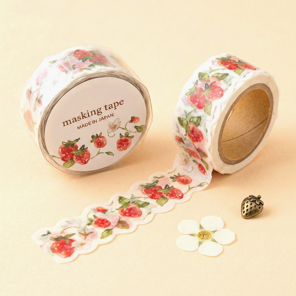 Mind Wave Palette Series Die-Cut Masking Tape - Strawberries