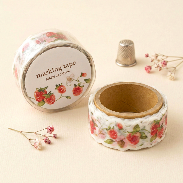 Mind Wave Palette Series Die-Cut Masking Tape - Strawberries