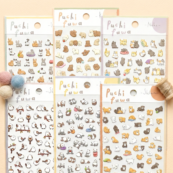 Mind Wave Puchi Fuwa Animal Stickers