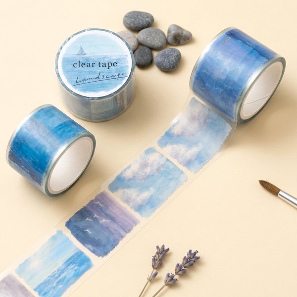 Mind Wave Wide Clear Tape - Landscape - Seaside