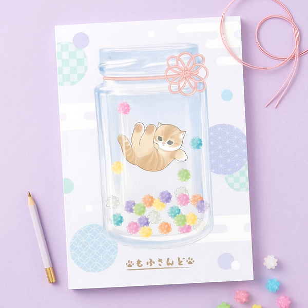 Mofusand Candy Jar A5 Notebook - Limited Spring Edition
