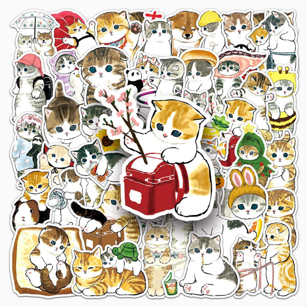 Mofusand Cat Stickers - Set of 50