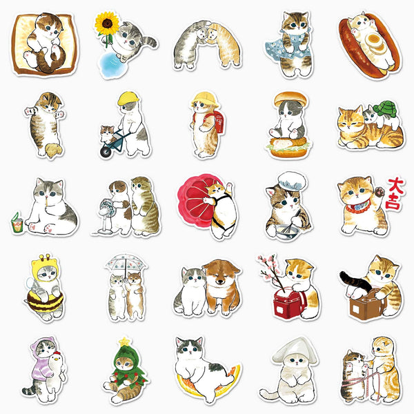 Mofusand Cat Stickers - Set of 50