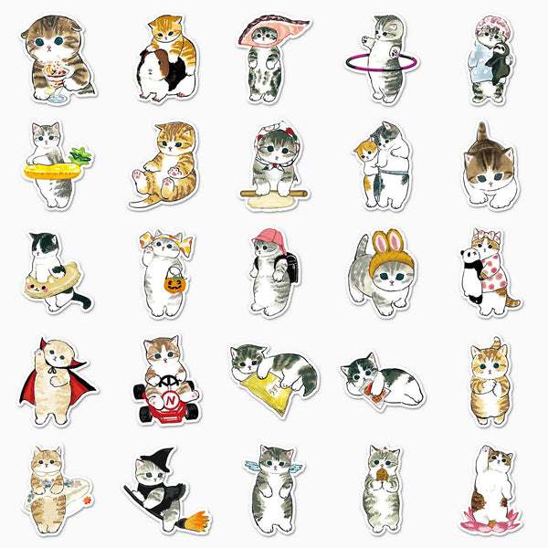 Mofusand Cat Stickers - Set of 50