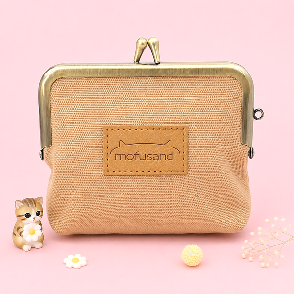Mofusand Kiss-Lock Purse - Beige