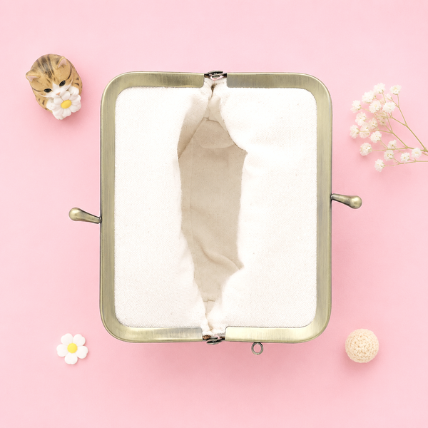 Mofusand Kiss-Lock Purse - Beige
