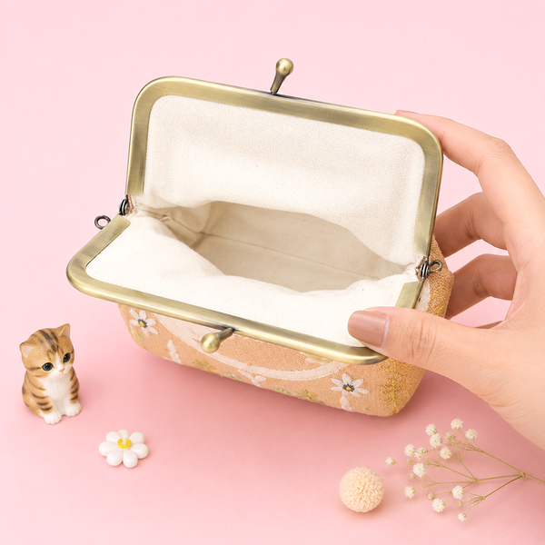 Mofusand Kiss-Lock Purse - Beige