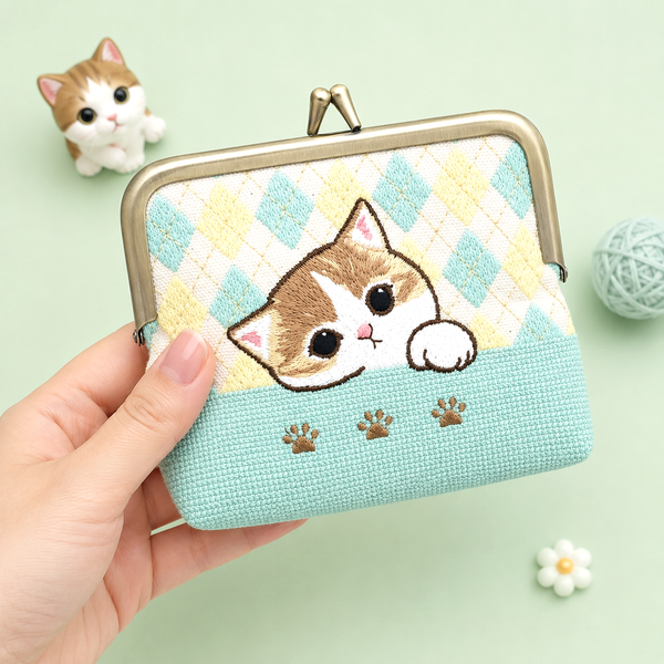 Mofusand Kiss-Lock Purse - Mint