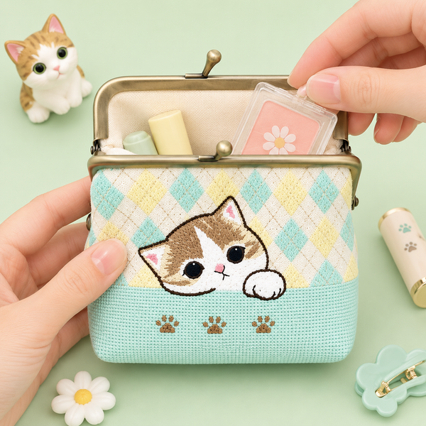Mofusand Kiss-Lock Purse - Mint