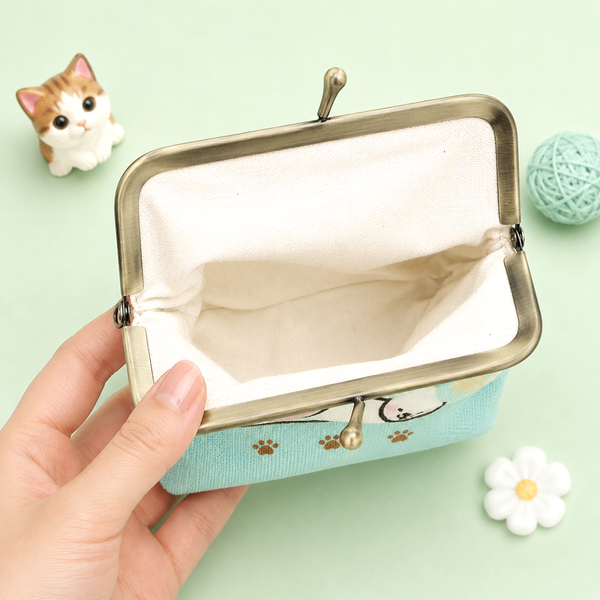 Mofusand Kiss-Lock Purse - Mint