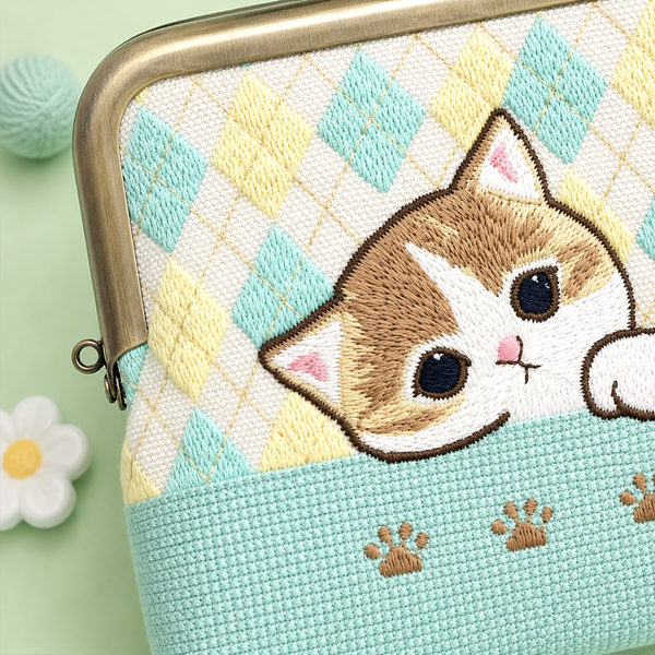 Mofusand Kiss-Lock Purse - Mint