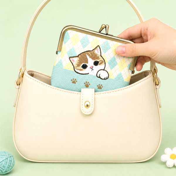 Mofusand Kiss-Lock Purse - Mint