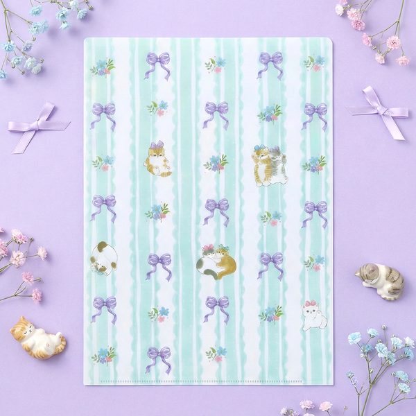 Mofusand Kitty Ribbon A4 Folder - Limited Spring Edition