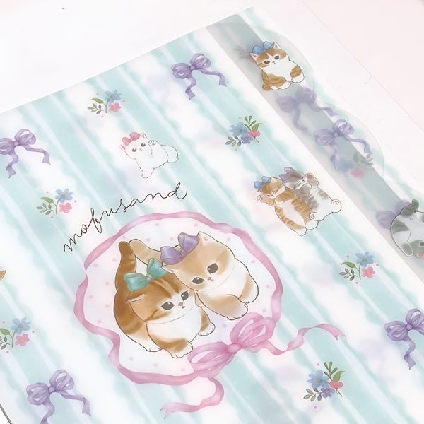 Mofusand Kitty Ribbon A4 Folder - Limited Spring Edition