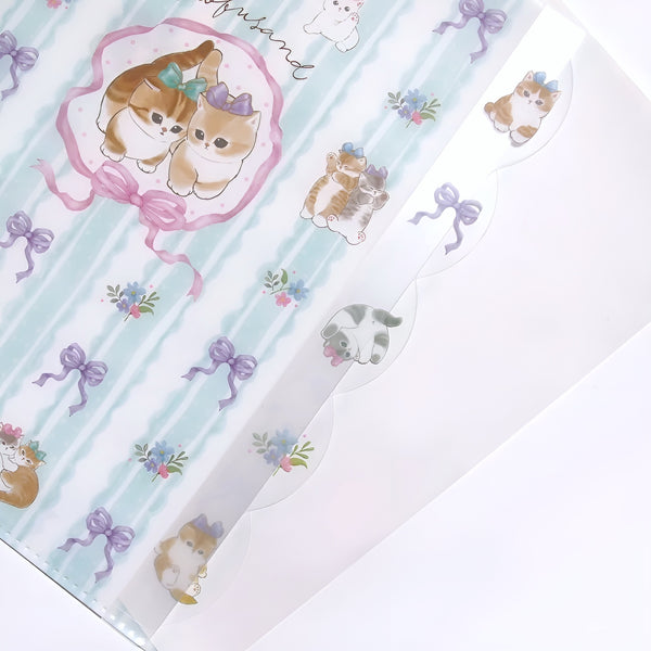 Mofusand Kitty Ribbon A4 Folder - Limited Spring Edition