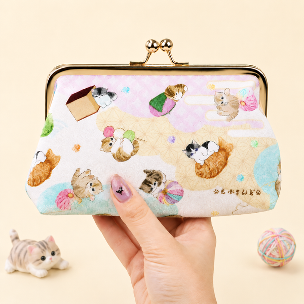 Mofusand Large Kiss-Lock Purse - Cats & Japanese Sweet Treats - Limited Edition