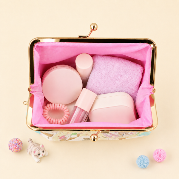 Mofusand Large Kiss-Lock Purse - Cats & Japanese Sweet Treats - Limited Edition